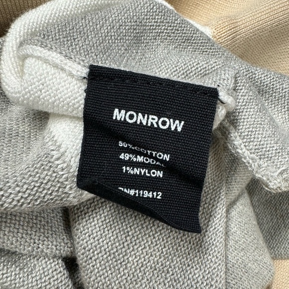 NWT MONROW Colorblock Drawstring Sweatpants L - Picture 9 of 9